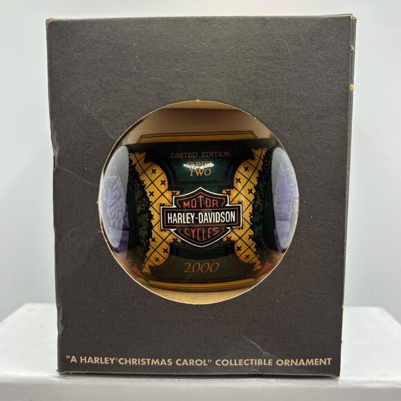 Harley Davidson Other - 2000 Harley Davidson Ball Glass "A Harley Christmas Carol" Ornament